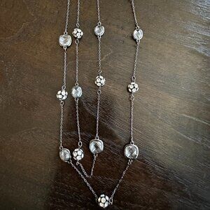 Stella & Dot Hematite & Crystal Necklace